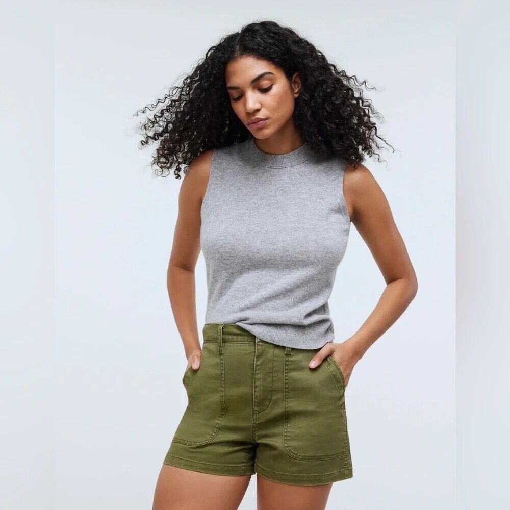 Madewell Perfect Vintage Fatigue Shorts in Desert Olive size 24